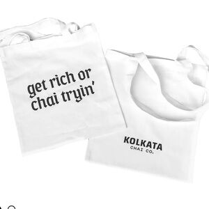“Chai Tryin'” Tote Bag Kolkata Chai NYC